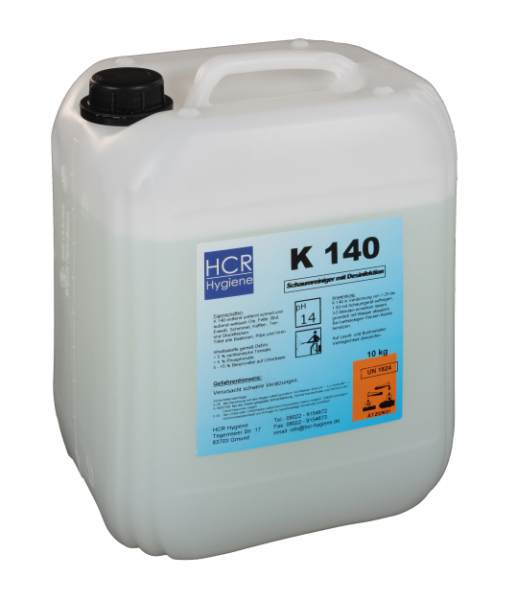 K140 Schaumreiniger alkalisch mit Desinfektion , 10 Liter