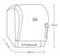 Preview: Handtuchrollenspender mechanisch, in Chrom-Optik + 6 Handtuchrollen 2 lagig