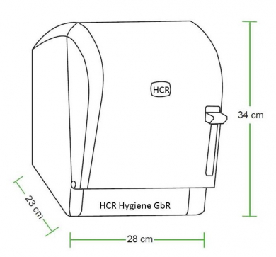 Handtuchrollenspender mechanisch, in Chrom-Optik + 6 Handtuchrollen 2 lagig