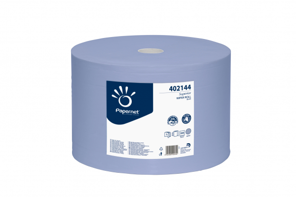 Putztuchrolle, Industrieputztuchrolle 3 lagig, blau, 22 cm breit, 1000 Blatt